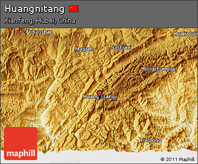 Physical 3D Map of Huangnitang