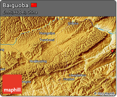 Physical 3D Map of Baiguoba