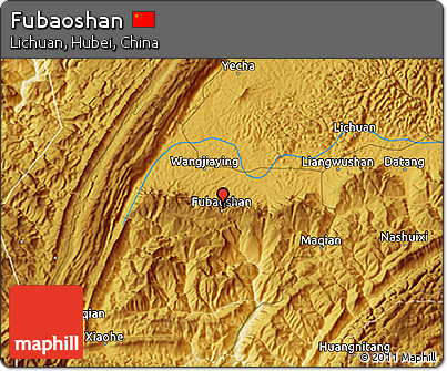 Physical 3D Map of Fubaoshan