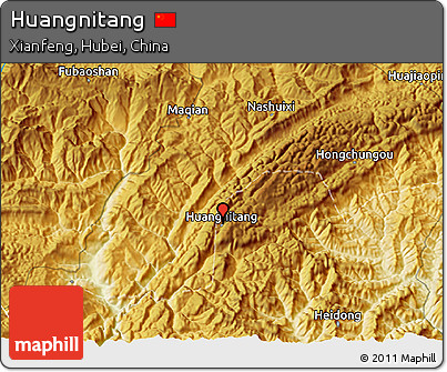 Physical 3D Map of Huangnitang