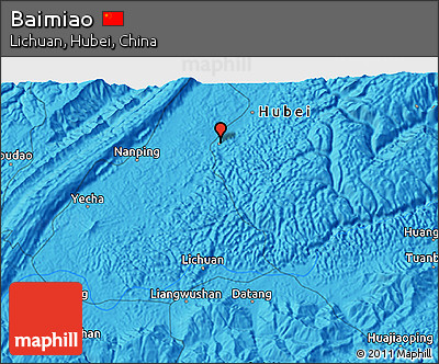Political 3D Map of Baimiao