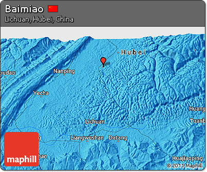 Political 3D Map of Baimiao