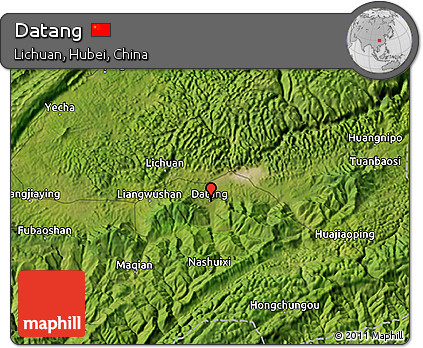 Satellite 3D Map of Datang