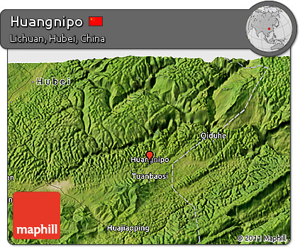 Satellite 3D Map of Huangnipo