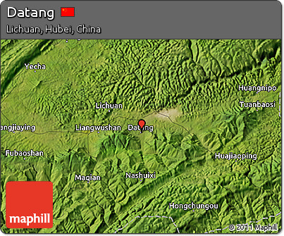 Satellite 3D Map of Datang