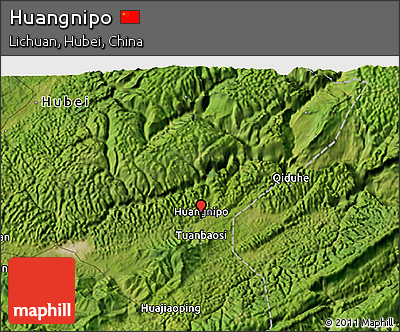 Satellite 3D Map of Huangnipo