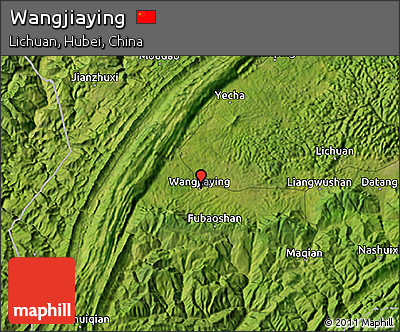 Satellite 3D Map of Wangjiaying
