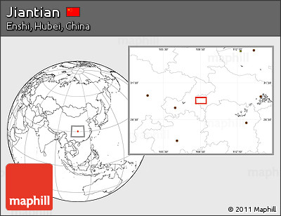 Blank Location Map of Jiantian