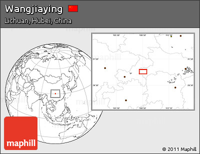 Blank Location Map of Wangjiaying