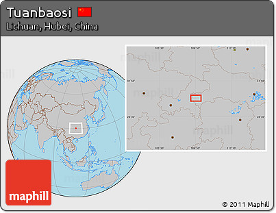 Gray Location Map of Tuanbaosi