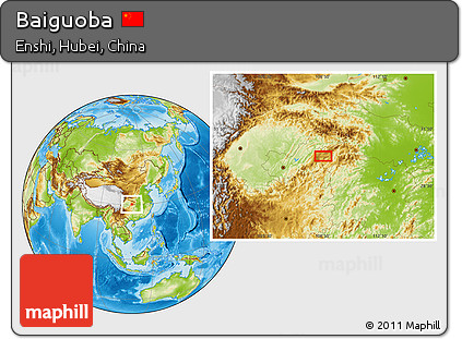 Physical Location Map of Baiguoba