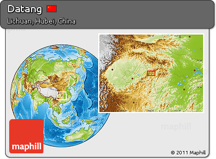 Physical Location Map of Datang