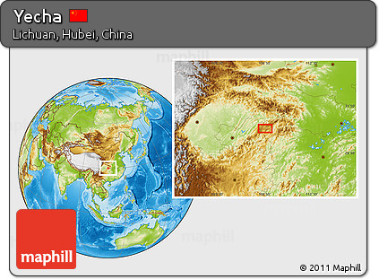Physical Location Map of Yecha
