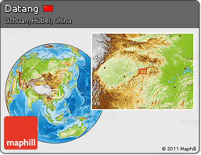 Physical Location Map of Datang