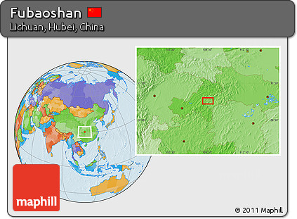 Political Location Map of Fubaoshan