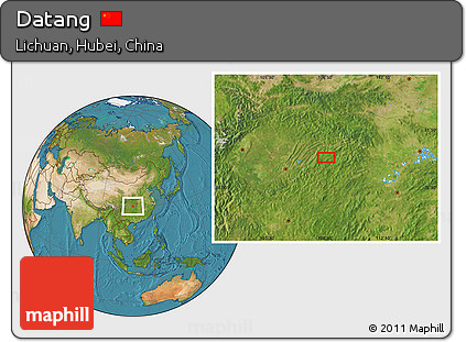 Satellite Location Map of Datang