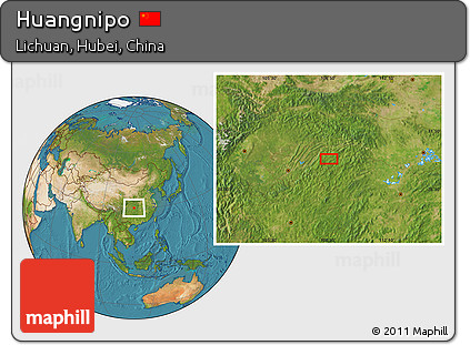 Satellite Location Map of Huangnipo