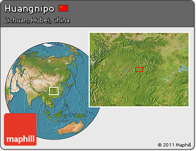 Satellite Location Map of Huangnipo