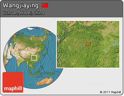 Satellite Location Map of Wangjiaying