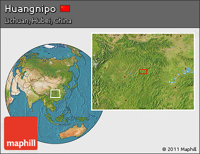 Satellite Location Map of Huangnipo