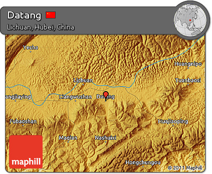 Physical Map of Datang