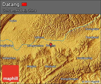 Physical Map of Datang