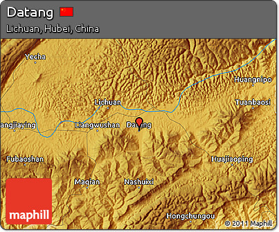 Physical Map of Datang