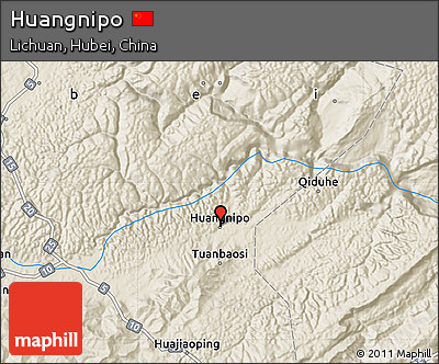 Shaded Relief Map of Huangnipo