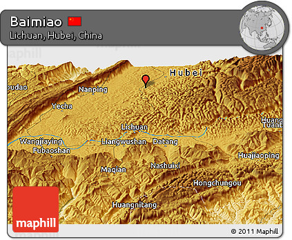 Physical Panoramic Map of Baimiao