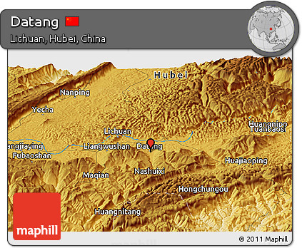 Physical Panoramic Map of Datang