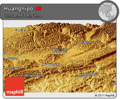 Physical Panoramic Map of Huangnipo