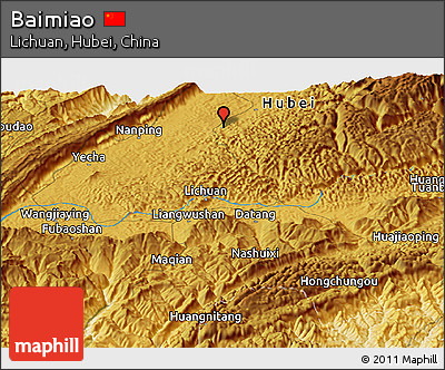 Physical Panoramic Map of Baimiao