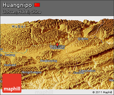 Physical Panoramic Map of Huangnipo