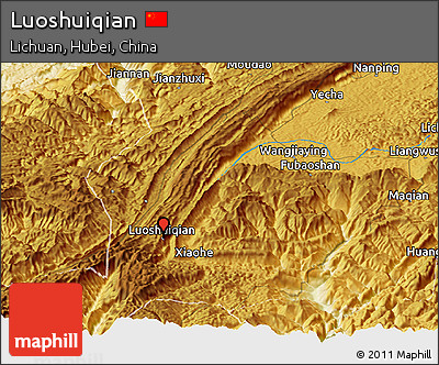 Physical Panoramic Map of Luoshuiqian