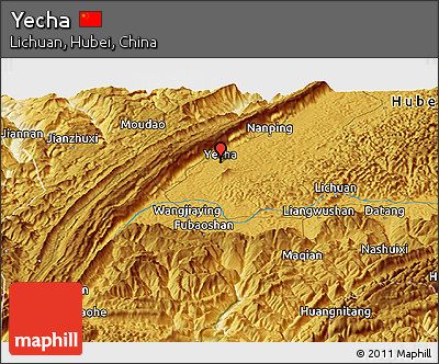 Physical Panoramic Map of Yecha
