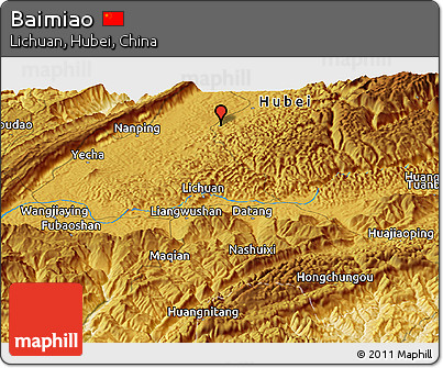 Physical Panoramic Map of Baimiao