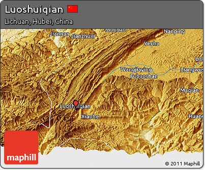 Physical Panoramic Map of Luoshuiqian