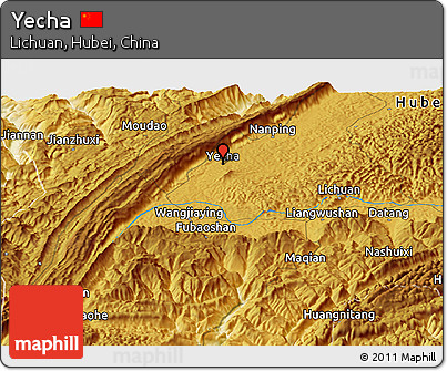 Physical Panoramic Map of Yecha