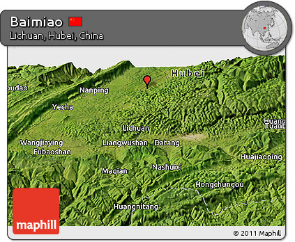 Satellite Panoramic Map of Baimiao