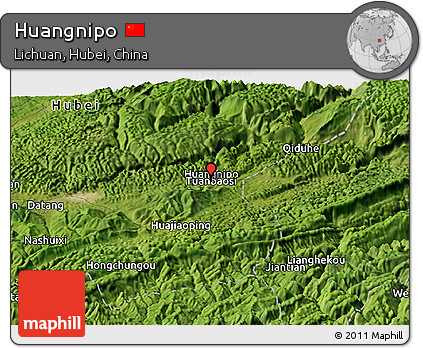 Satellite Panoramic Map of Huangnipo