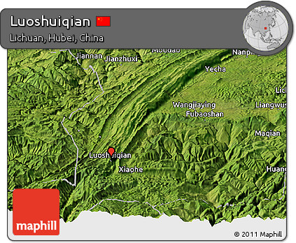 Satellite Panoramic Map of Luoshuiqian
