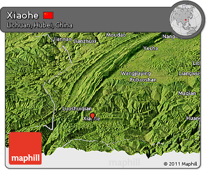 Satellite Panoramic Map of Xiaohe