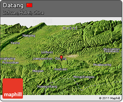 Satellite Panoramic Map of Datang
