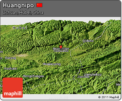 Satellite Panoramic Map of Huangnipo