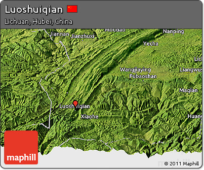Satellite Panoramic Map of Luoshuiqian