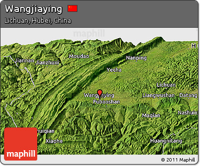 Satellite Panoramic Map of Wangjiaying
