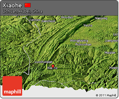 Satellite Panoramic Map of Xiaohe