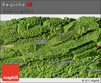 Satellite Panoramic Map of Baiguoba