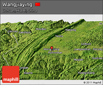 Satellite Panoramic Map of Wangjiaying