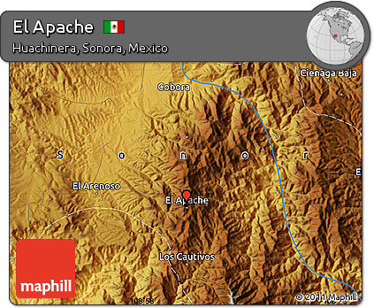 Physical Map of El Apache